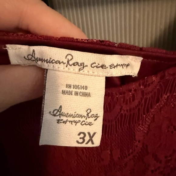 NWT-American Rag Burgundy Dress Size 3X - Picture 7 of 7